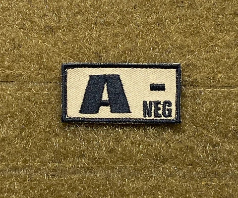 BasicGear A+ Blood Type Patch, Blood Type Badges