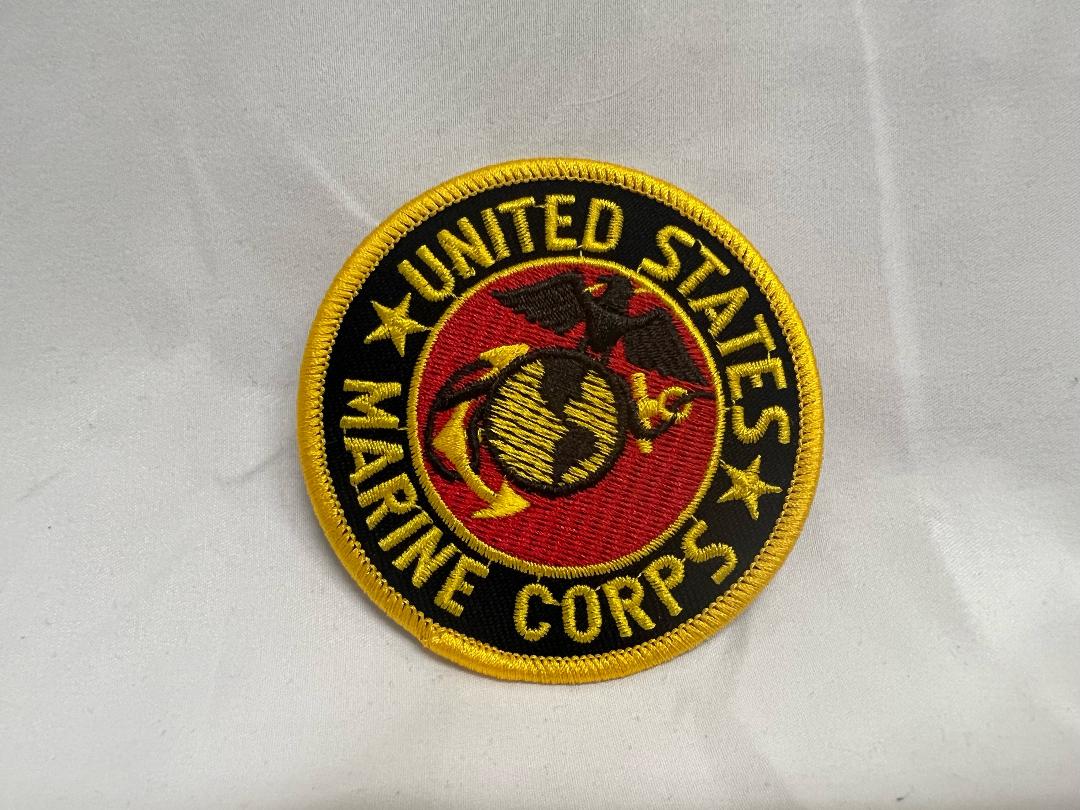 USMC Yellow Stitching Iron On Patch