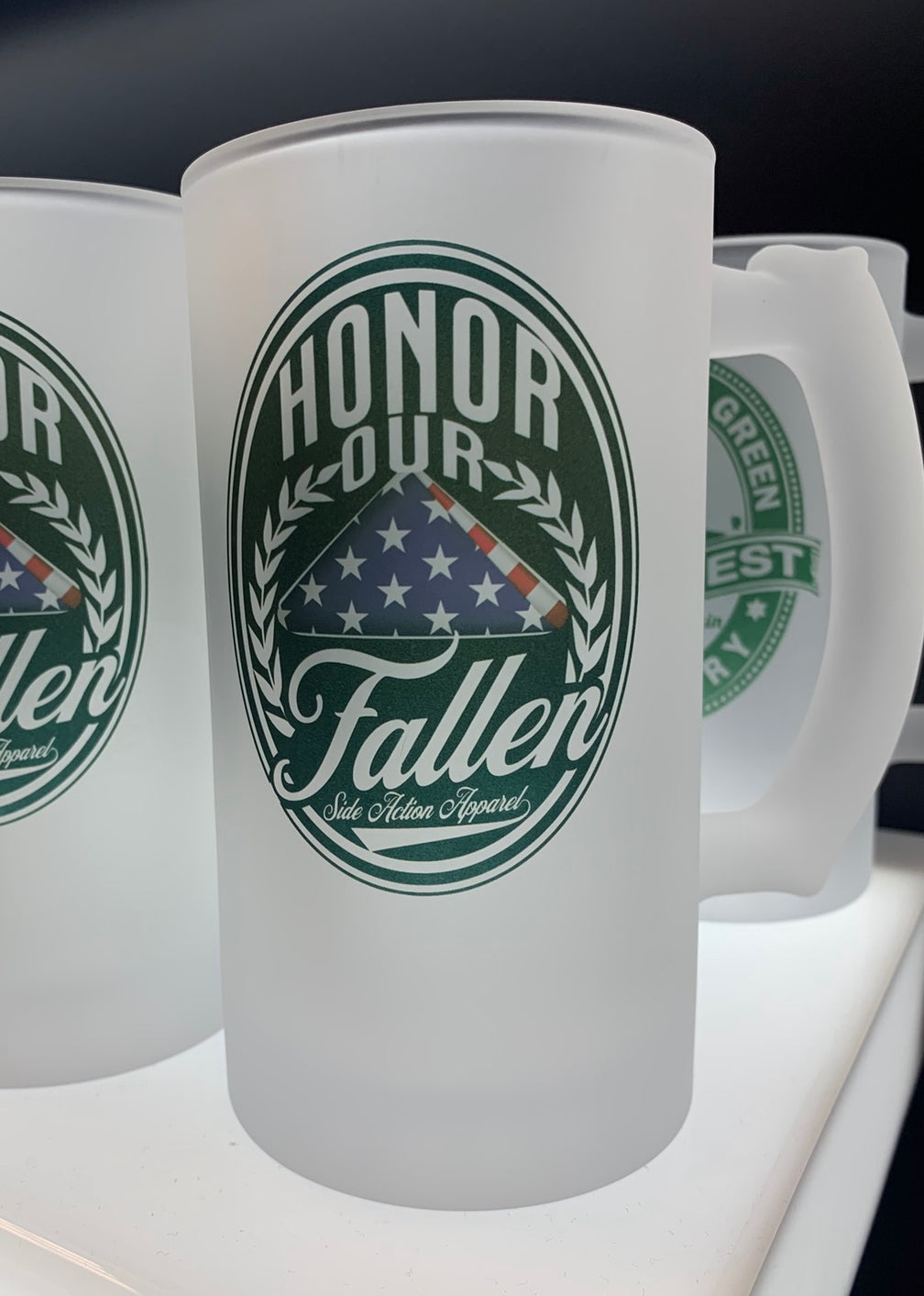 Flag-Honor Our Fallen Beer Mug